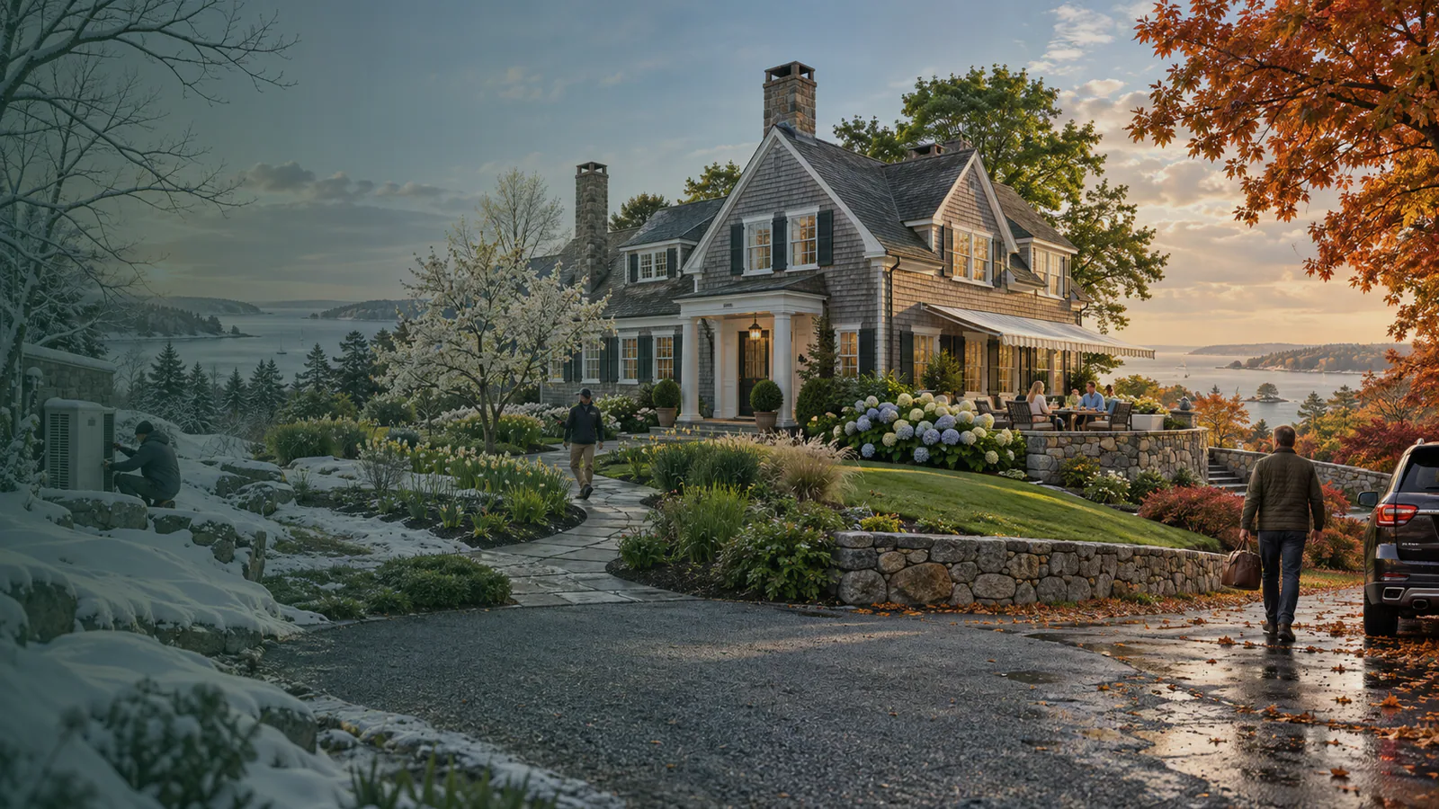 One New England home cared for continuously through four seasons.